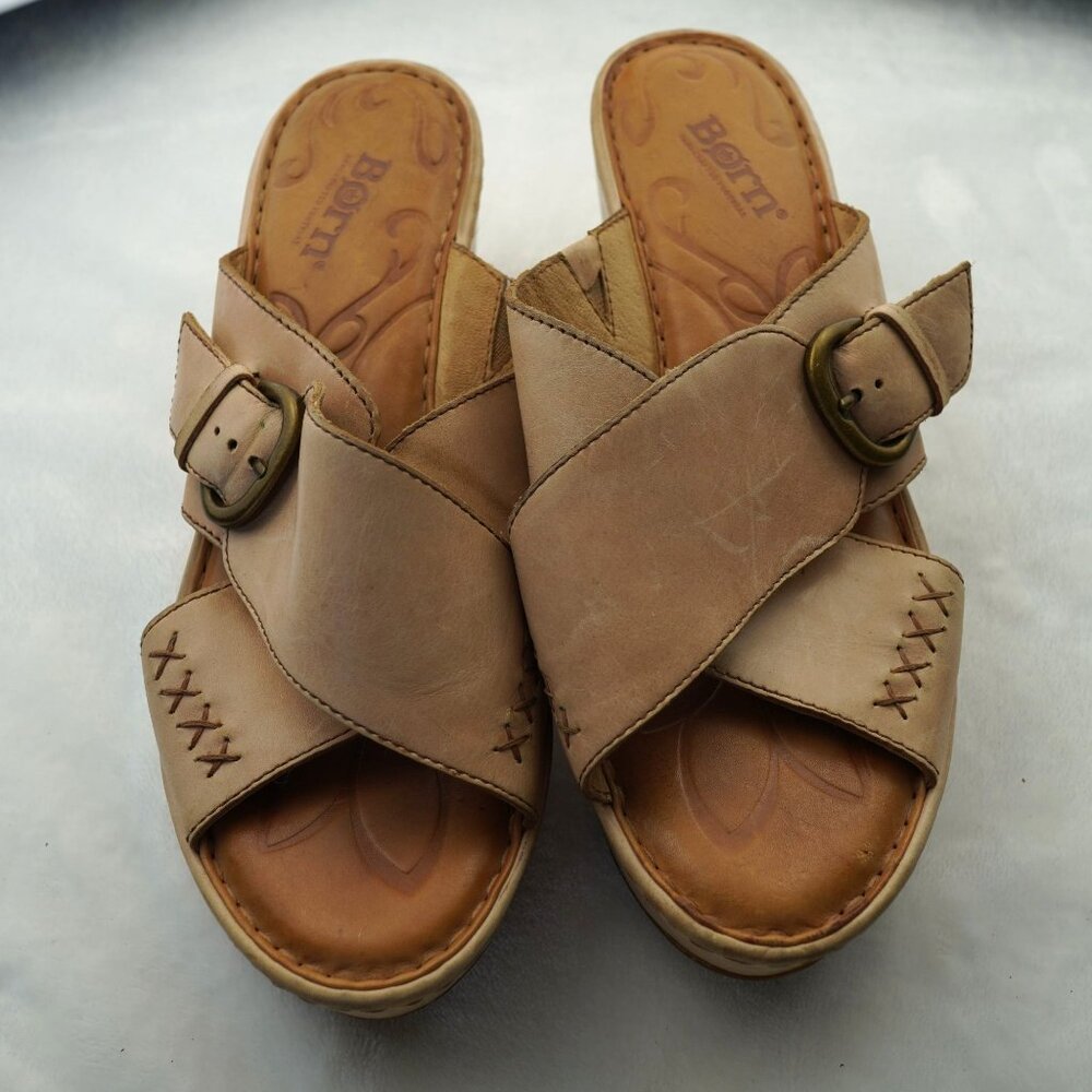 Born Tan Leather Sandals - Picture 2 of 9